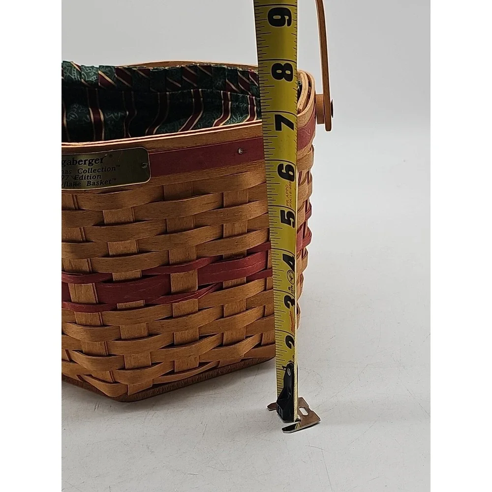 1997 Longaberger Christmas Collection Snowflake Basket Fabric Liner